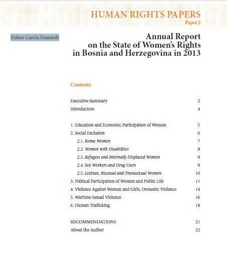 annual report womens rights 2013